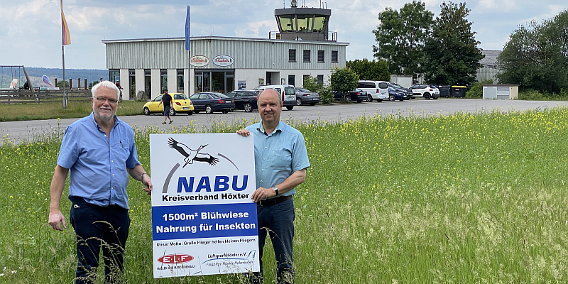 „Große Flieger helfen kleinen Fliegern“: Neue Blühwiese des NABU am Flugplatz Höxter-Holzminden