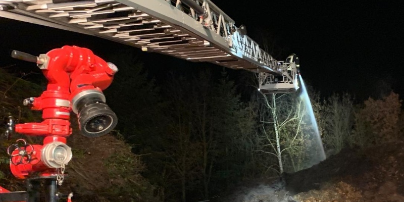 Großeinsatz in einem Abfallbetrieb in Höxter