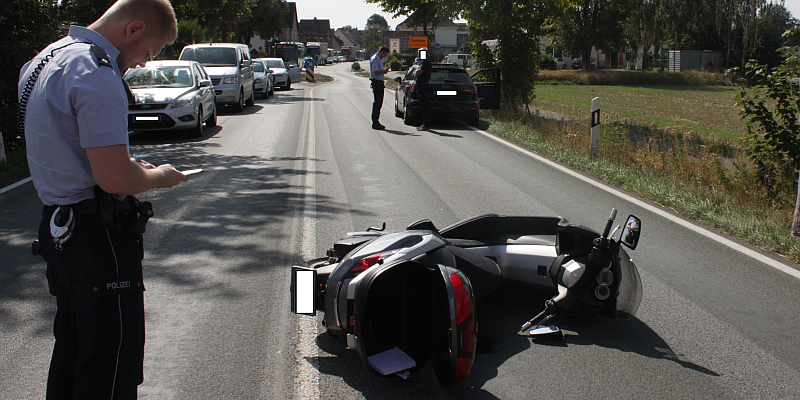 Rollerfahrer aus Boffzen schwer verletzt - Rettungshubschrauber im Einsatz